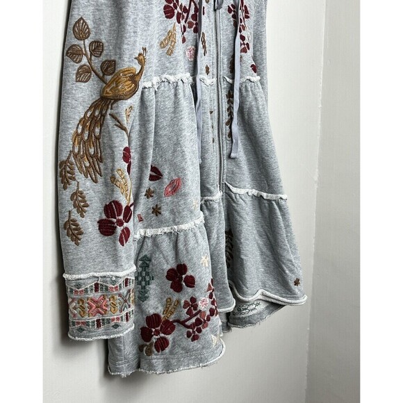 NWT Johnny Was Zuzu R49423-9 Tiered Hoodie Jacket Hooded Coat Size M $270 JWLA - Picture 3 of 12